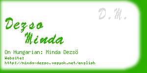 dezso minda business card